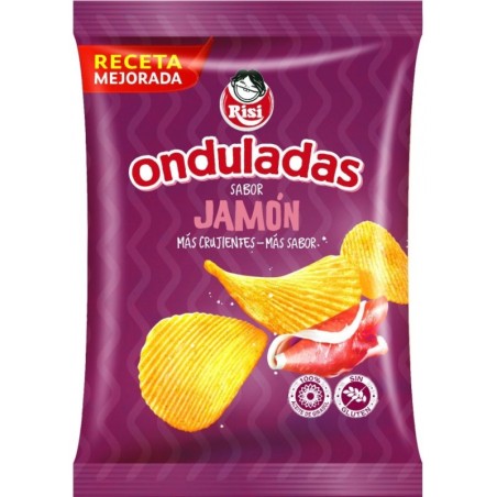 PATATA ONDULADA JAMON RISI 40G 18U/CAJA