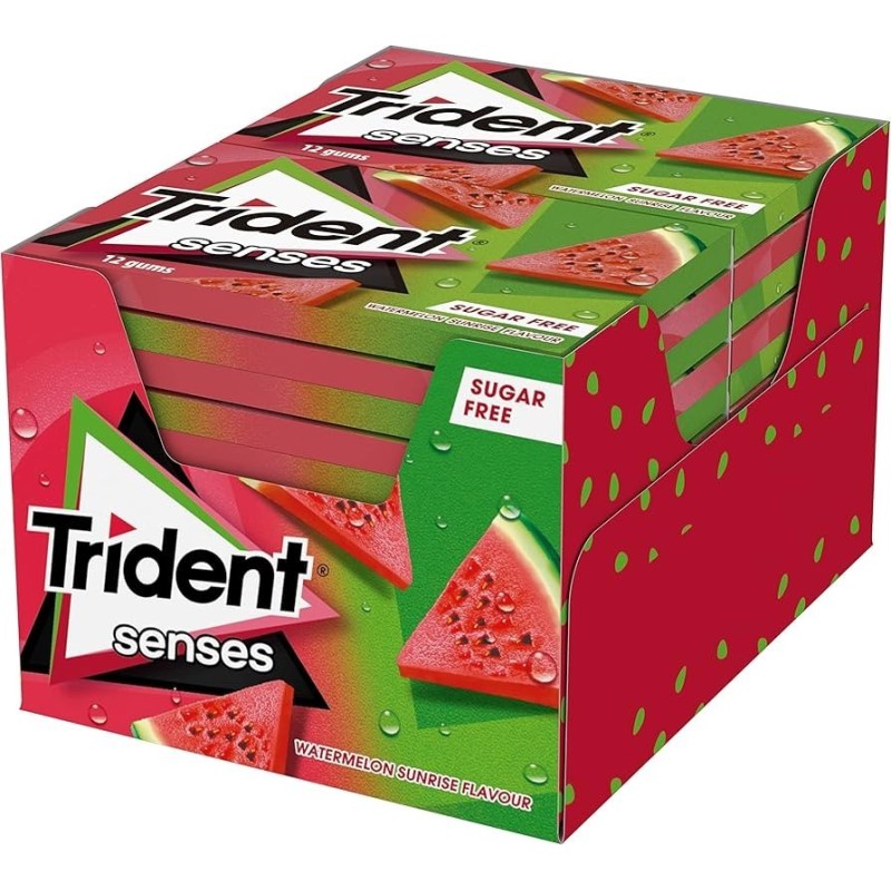 TRIDENT SENSES WATERMELON -12U/CAJA-