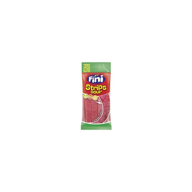 FINI Strips Sour Fresa Zero Gluten 75g -12U/CAJA-