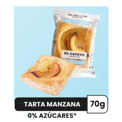 TARTA MANZANA 0% AZUCARES 70G  -33 U/CAJA-