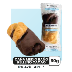 CAÑA MEDIO BAÑO RELLENO CACAO 0% AZUCARES 60G -33U/CAJA-