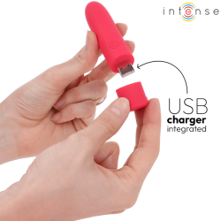 INTENSE - SYMONE USB RECHARGEABLE VIBRATING BULLET 8 VIBRATIONS PURPLE 10 X 2.2 CM